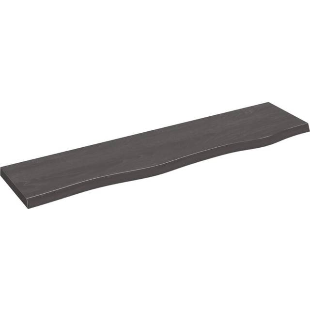 vidaXL Wall Shelf Dark Brown 80x20x2 cm Treated Solid Wood Oak
