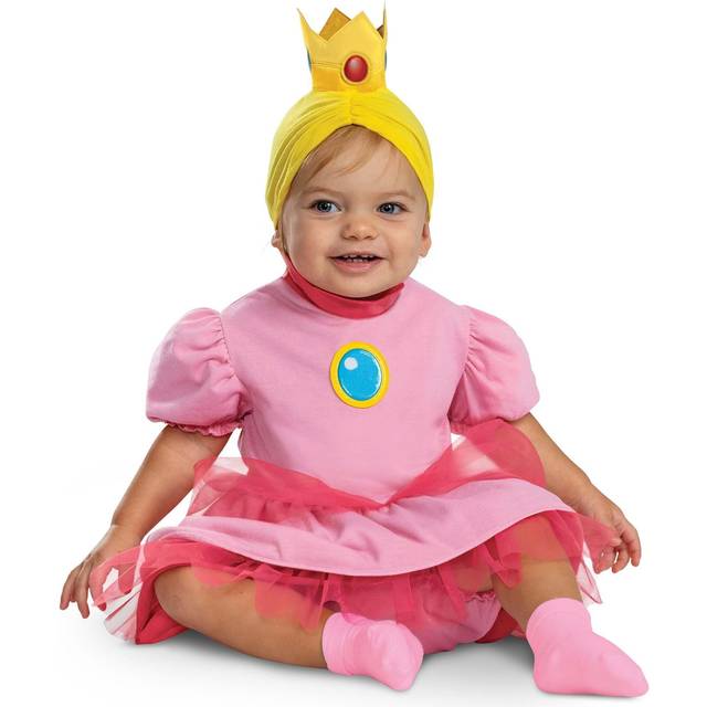 Super Mario Bros Posh Princess Peach Costume for Infants - Pink&#47;Yellow (6/12mo)
