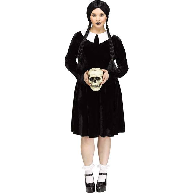 Plus Size Gothic Girl Costume for Women - Black&#47;White (3X)