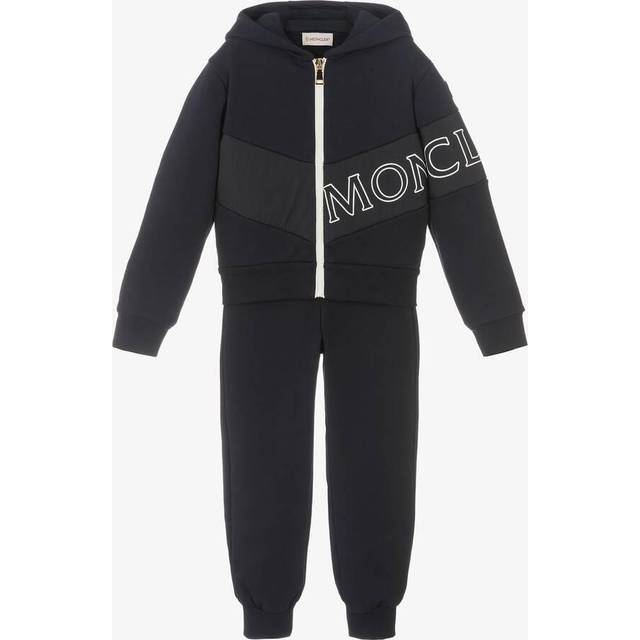 Moncler, Sport Sets, female, Blue, 4 Y, Logo Tracksuit