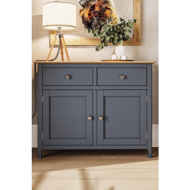 FWStyle Taberno Oak 2dr2dw Sideboard - Graphite Blue, Blue