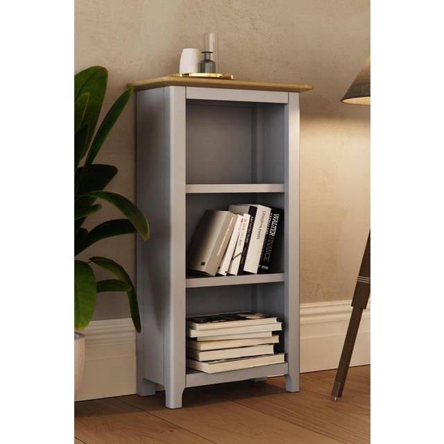 FWStyle Taberno Oak 3 Tier Bookcase - Grey, Grey