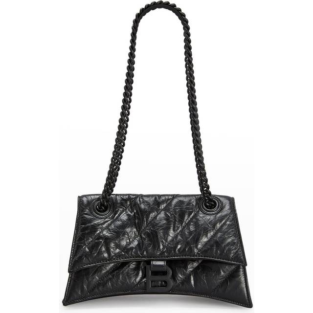 Balenciaga Crush Small Chain Bag Quilted - Black - Women's - Calfskin
