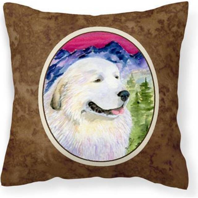 Caroline's Treasures SS8473PW1414 Great Pyrenees Decorative Canvas Fabric Pillow  Large  Multicolor
