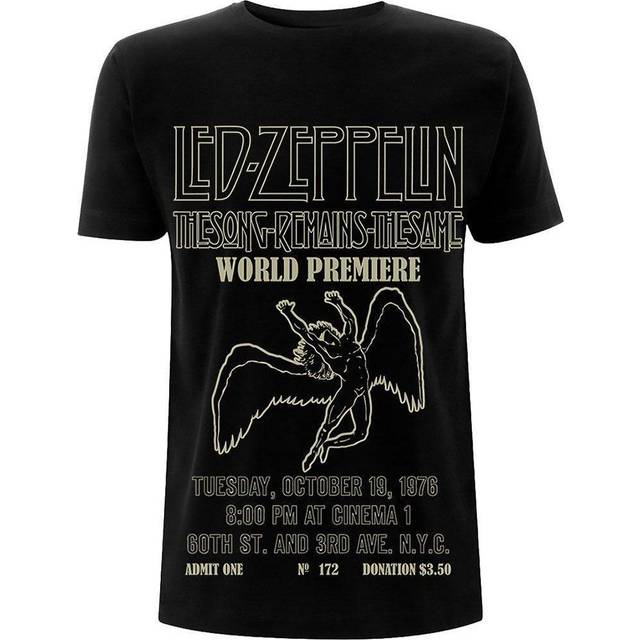 (XL, Black) Led Zeppelin Unisex Adult TSRTS World Premiere T-Shirt