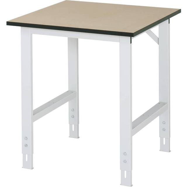 Arbeitstisch B750xT800xH760-1080mm, Arbeitsplatte MDF Gestell lichtgrau