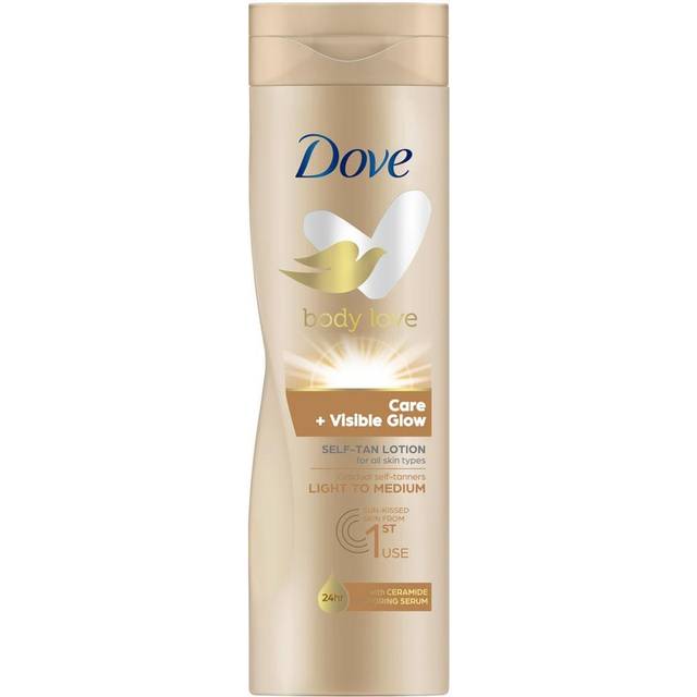 Dove Body Love Brun-utan-sol-mjölk för kropp Skugga Light to Medium 250 ml