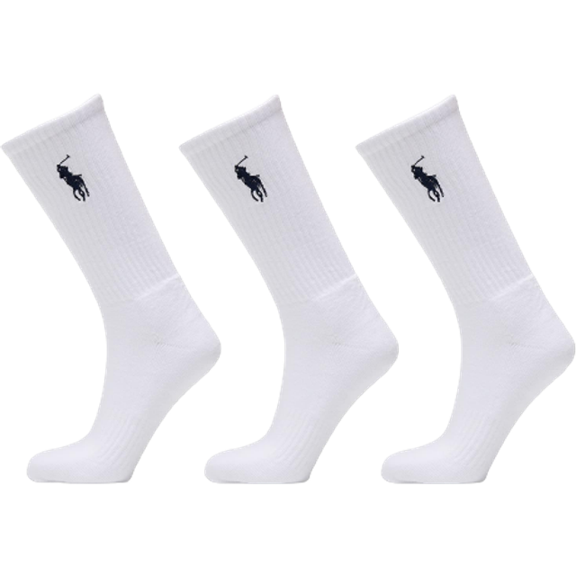 Polo Ralph Lauren Sports Socks, Pack of 3, One Size, White