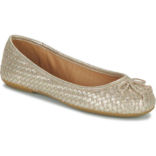 Geox Dam D Palmaria Ballet Flat, LT Gold, 37 EU, Guldpläterat guld, 37 EU