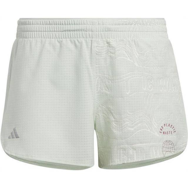 adidas Womens Run for the Oceans Shorts in Green - Size 14 UK