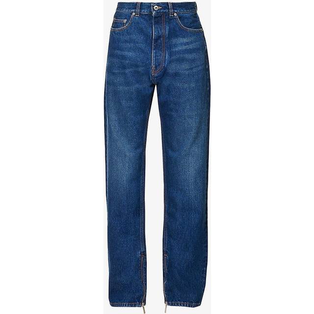 Off White, Jeans, Herr, W30, Bomull, Jeans med logotyp - blue (W30)