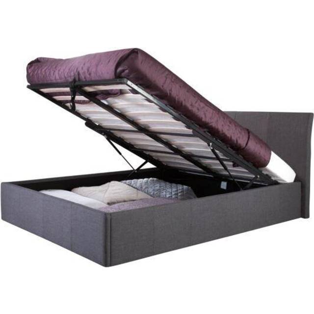 Ascot Ottoman Storage Bed 150cm - Grey - Double