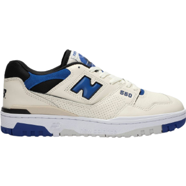 New Balance Kids Bb550 Trainers Blue White Off White Leather, Size: 4