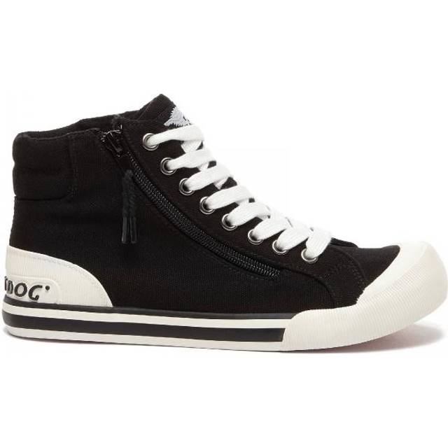 Rocket Dog Jazzin Hi Top Trainers Womens - Black Canvas - Size EU 36