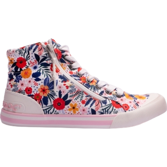 Rocket Dog Jazzin Bright Floral High Top Trainers - WHITE MULTI - 3