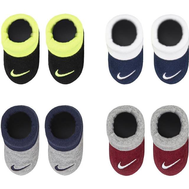 Nike Baby Boy's Booties 4-Pack (Infant/Toddler/Little Kid) Black 0-6 Months