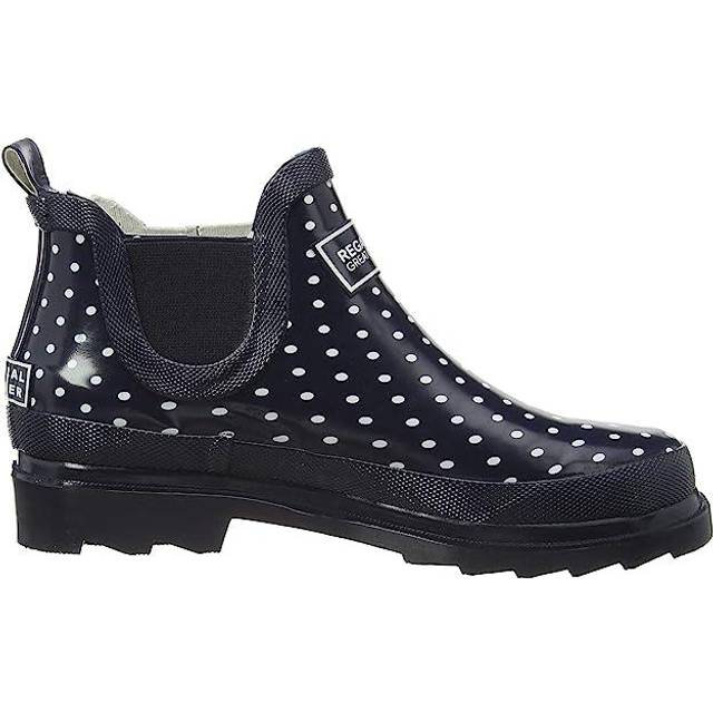 Regatta Women's Waterproof Harper Low Wellies Navy Polkadot, Size: UK 4 - Blue - Uk 4