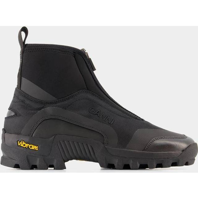 Ganni Performance High Top Zip Sneaker Dam Stl. 38 - Sneakers Från Magasin - Black (38)