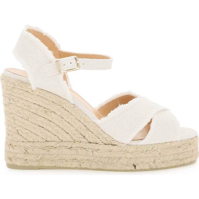 Castañer, Wedges, female, White, 5 UK, Lurex Wedge Sandals