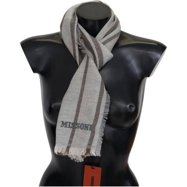 Missoni Multicolor Striped Wool Unisex Neck Wrap Scarf