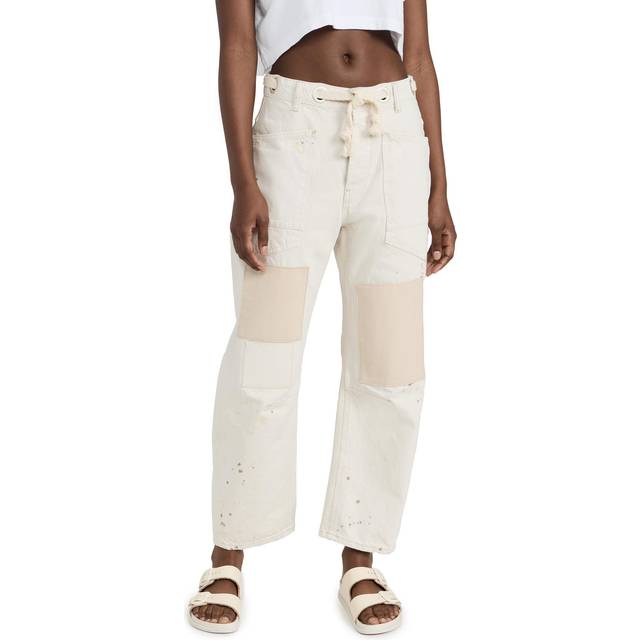 Free People Moxie Low Slung Pull On Barrel Jeans