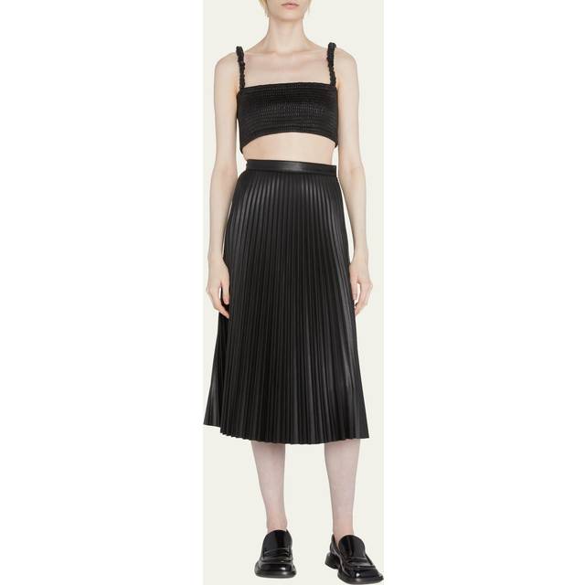 Proenza Schouler White Label pleated faux leather midi skirt