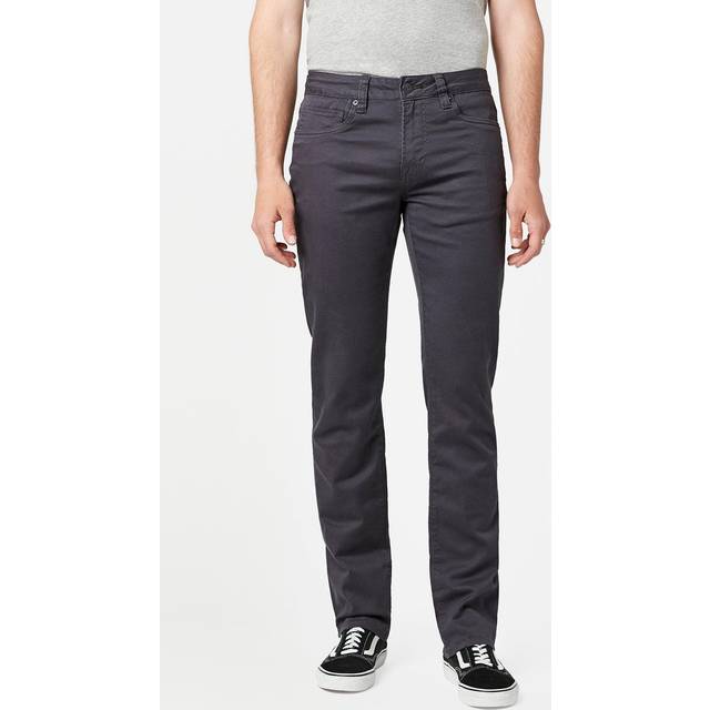 Buffalo David Bitton raka sex jeans för män, Träkol, 36W x 32L