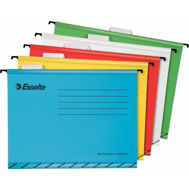 Esselte Classic A4 Vertical Suspension Files - Assorted, Pack of 10