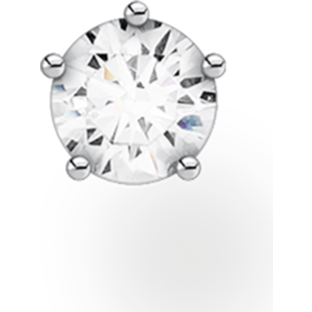THOMAS SABO Silver Small Solitaire Single Ear Stud For Women - silver