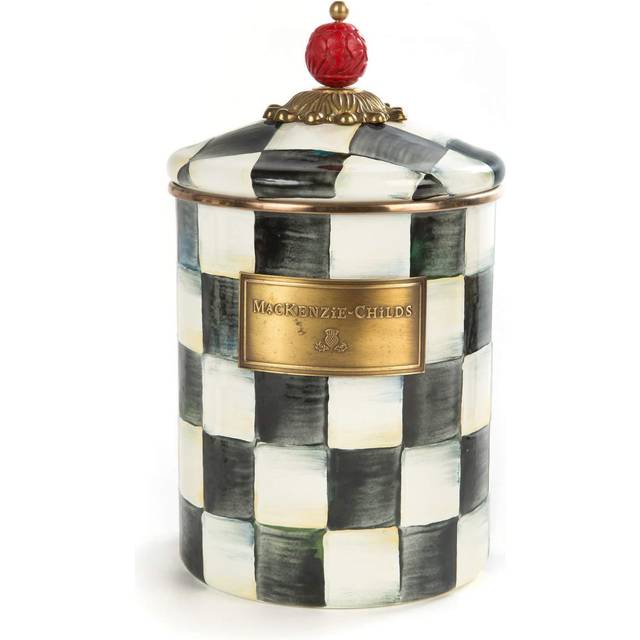 Mackenzie-Childs Courtly Check Enamel Medium Canister