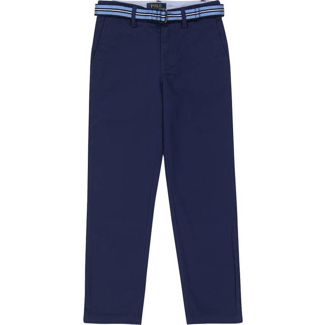 Polo Ralph Lauren Boys Bedford Belted Chino Trousers - Navy, Navy, Size 6 Years - 6 YEARS