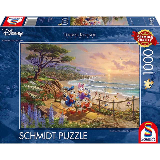 Thomas Kinkade: Disney Donald & Daisy, A Duck Day Afternoon Jigsaw Puzzle - 1000 Pieces