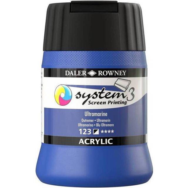 Daler-Rowney System3 250ml Screen Printing Acrylic Paint Ultramarine