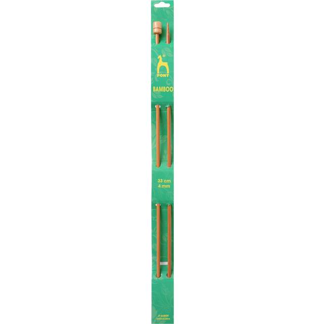 Pony Bamboo Knitting Needles 13 Single Ended Pointed Wood 33cm