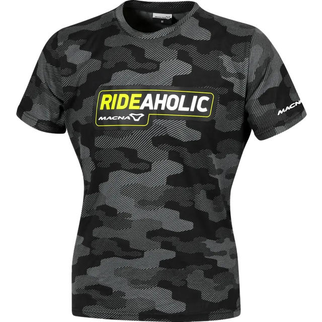 Macna Dazzle Rideaholic T-shirt Dam Svart-Grå-Fluo Gul