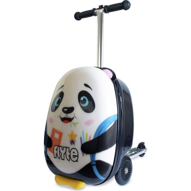 Penni the Panda 18" Scooter Suitcase Folding Luggage With Wheels - White - One Size