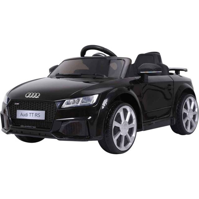 HOMCOM Compatible for 12V Rechargeable Battery Ride On Car w/ Remote Forward Reverse Lights Horn MP3 Player Black w/ Seat Belt Audi TT RS Aosom UK