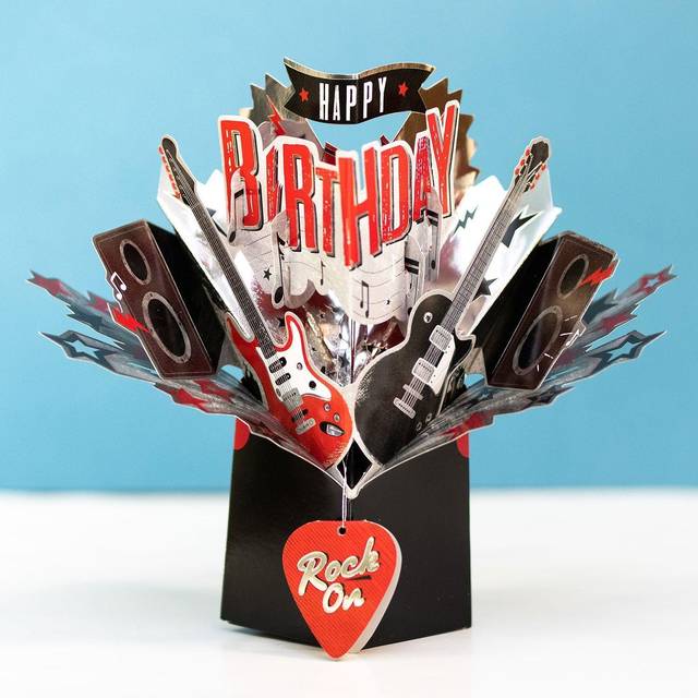 Second Nature ‘Birthday Rock’ 3D Pop Up Card