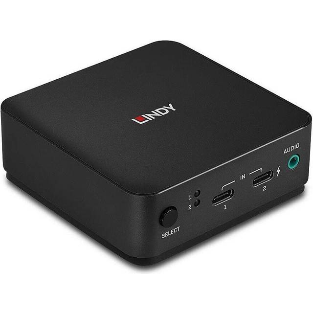 Lindy 42320 2 Port Type C, DisplayPort 1.2 KVM Switch