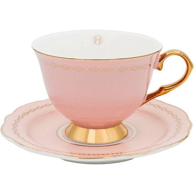 Hilke Collection Anima Cielo Rosa kopp med fat 22 cl
