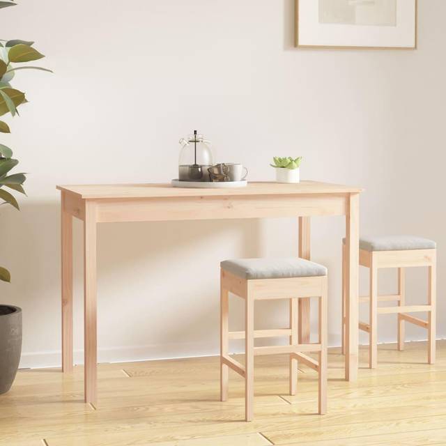 vidaXL Dining Table 110x55x75 cm Solid Wood Pine - Brown