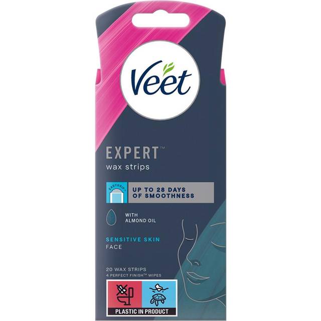 Veet Expert Wax Strips Face Sensitive Skin Hair Removal 20s