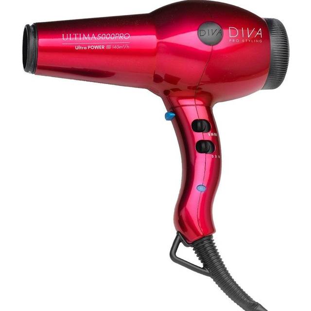 Diva Professional Styling Ultima 500 Red Hair Dryer With Wand