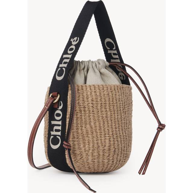 Chloé Woody Small Paper & Leather Bucket Bag