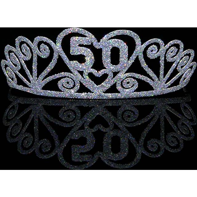 elope 50th Birthday Tiara for Women in Silver