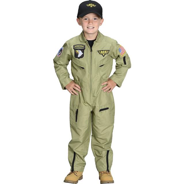 Aeromax Jr. Fighter Pilot Suit with Embroidered Cap  Size 6/8.
