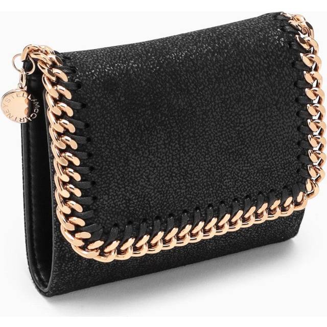 Stella Mccartney Women's Falabella Small Flap Wallet in Black | 431000W9355 Color 1000 (One Size)