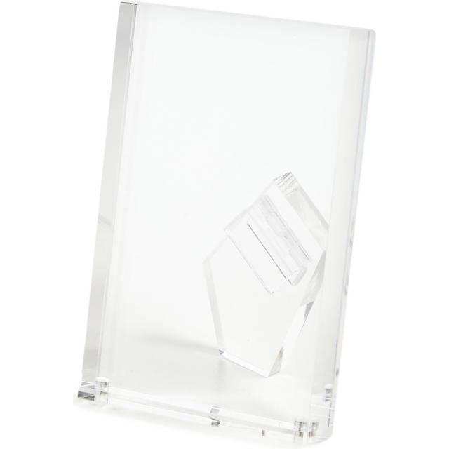 Tizo Design Vertical 4x6 Lucite Picture Frame  Durable 1 Inch Thick Clear Lucite & Magnetic Closures  Elegant & Practical Boutique Quality Photo Frame