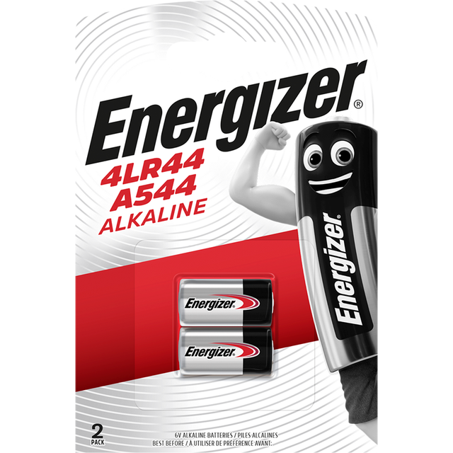 Energizer 4LR44 6V Alkaline Batteries | 2 Pack
