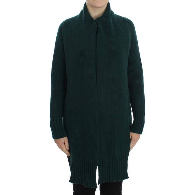 Dolce & Gabbana, Stickade tröjor & koftor, Dam, S, Kashmir, Grön Kasmir Knappkavaj - green (S)